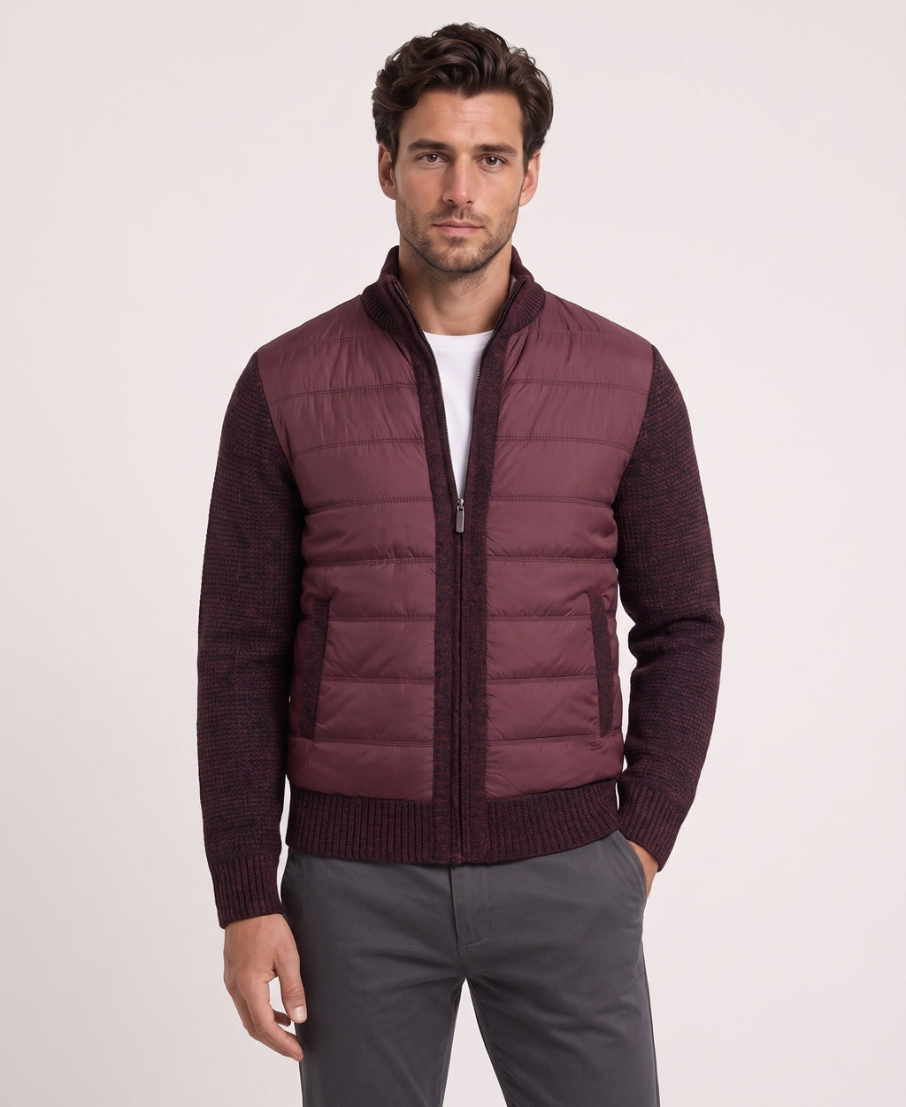 Cardigan Trapuntato con Zip Uomo