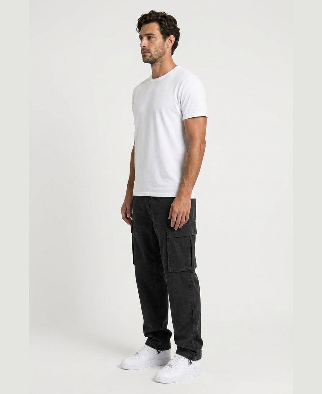 Pantaloni Cargo in Cotone Uomo
