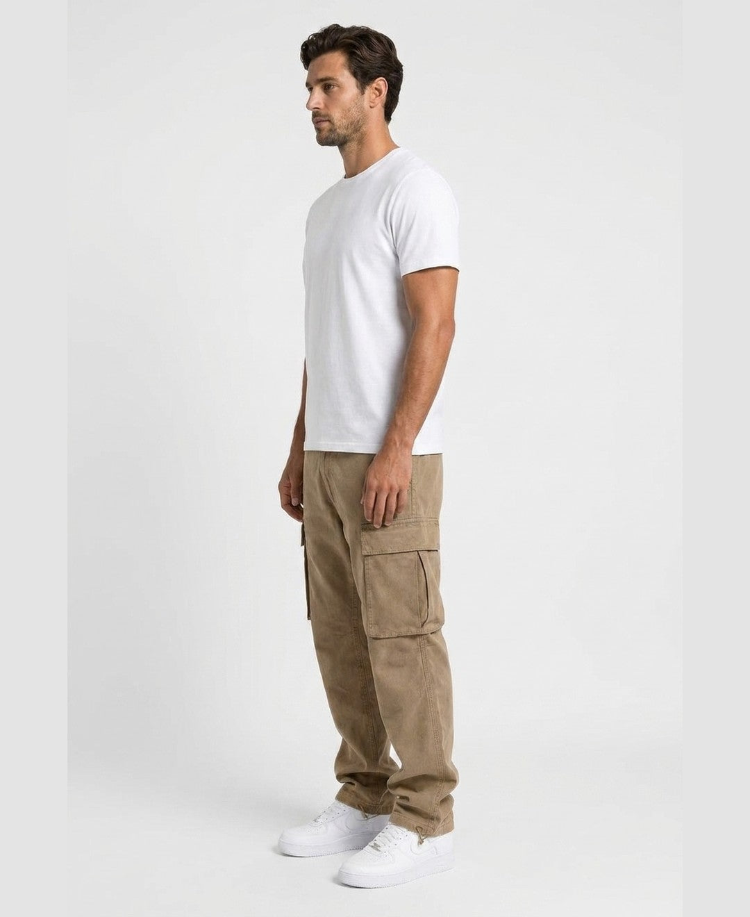 Pantaloni Cargo in Cotone Uomo