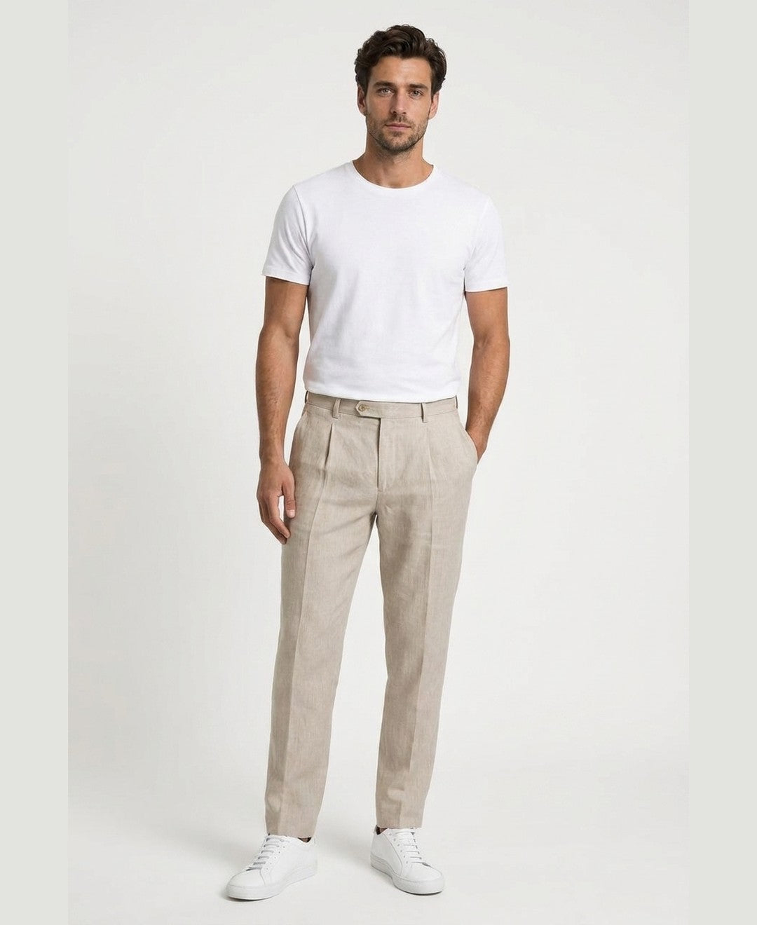 Pantaloni con Pinces Affusolati Uomo