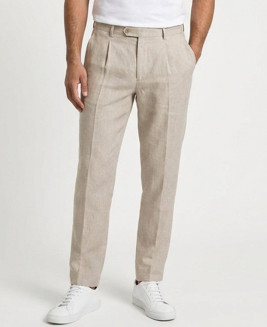 Pantaloni con Pinces Affusolati Uomo