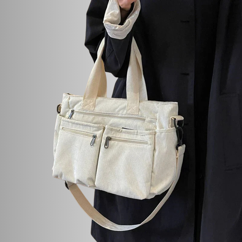 Borsa Tracolla Velluto Coste Donna
