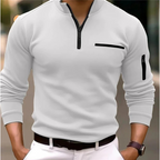 Maglione Mezza Zip Collo Alto Uomo