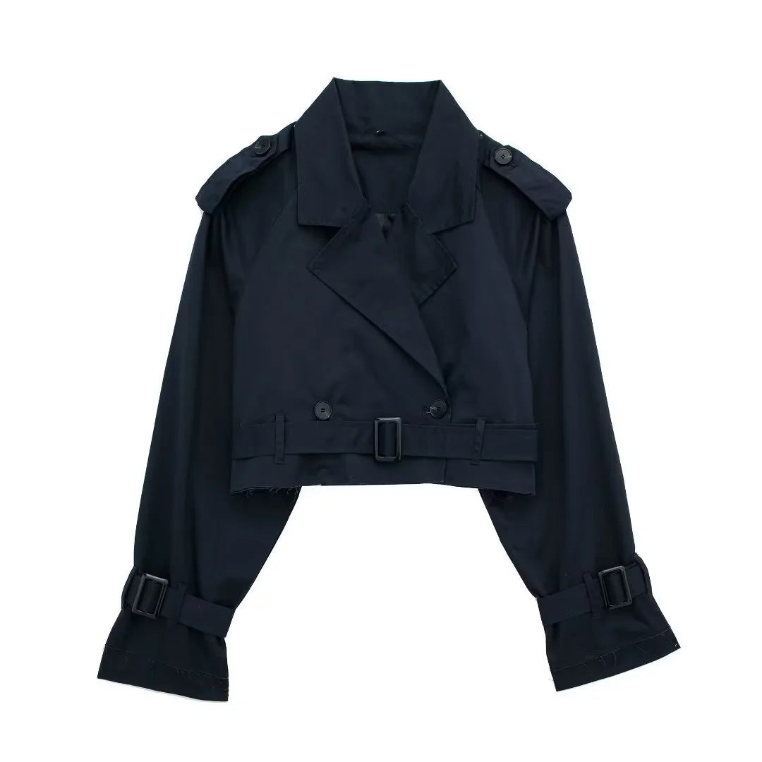 Trench Corto con Bottoni Donna