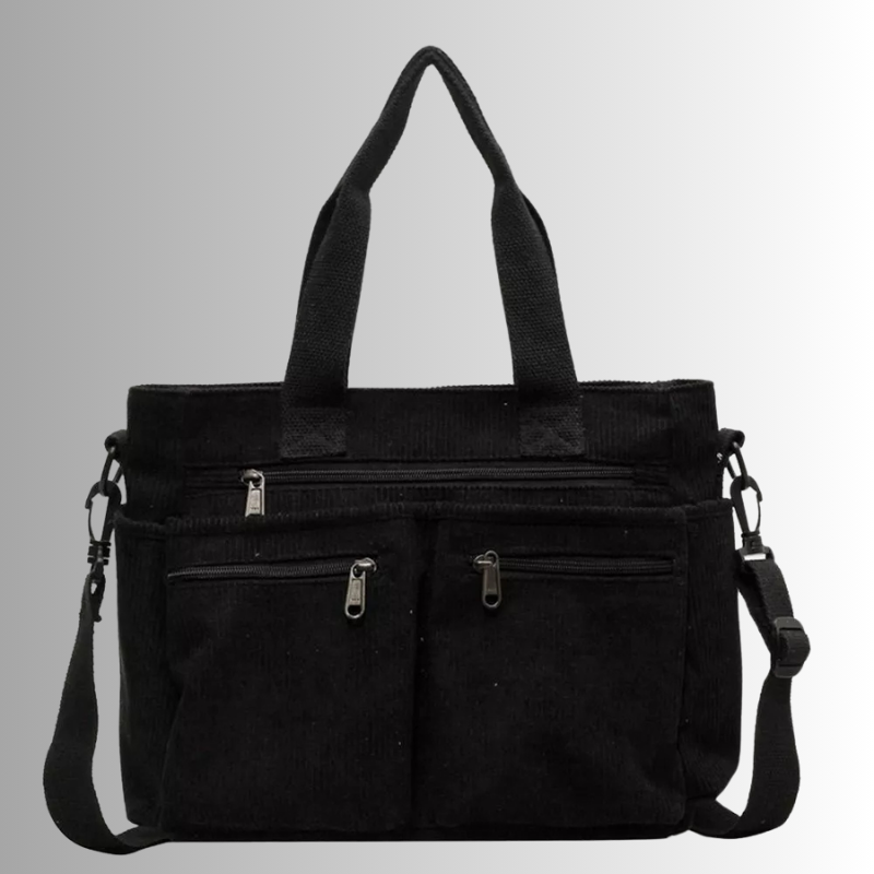 Borsa Tracolla Velluto Coste Donna