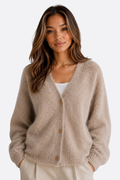 Cardigan Scollo a V Oversize Donna