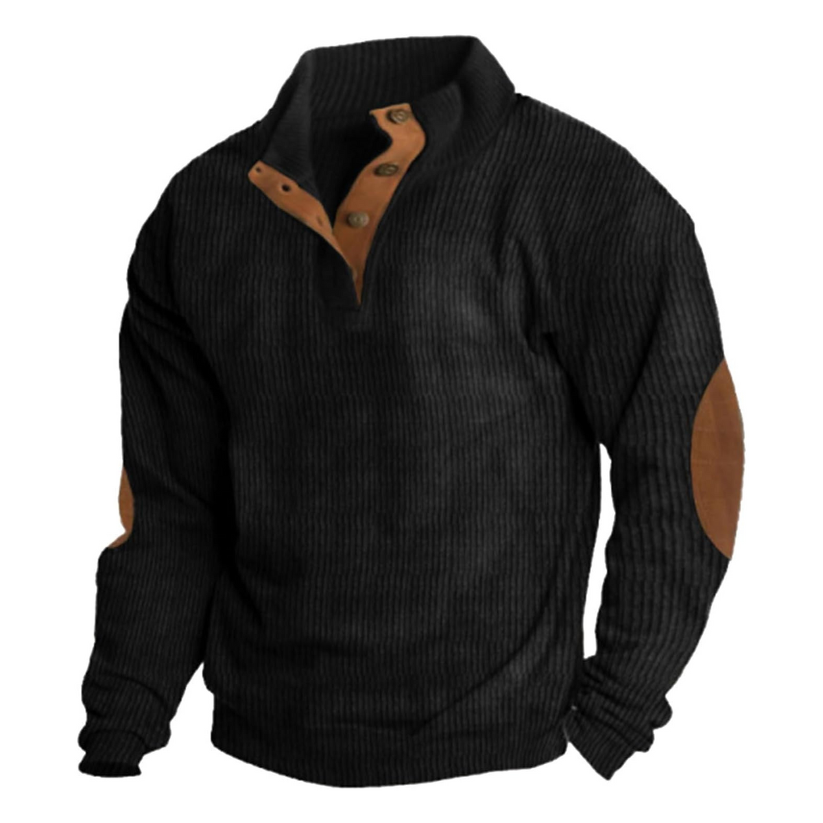 Maglione Collo Alto con Bottoni Uomo