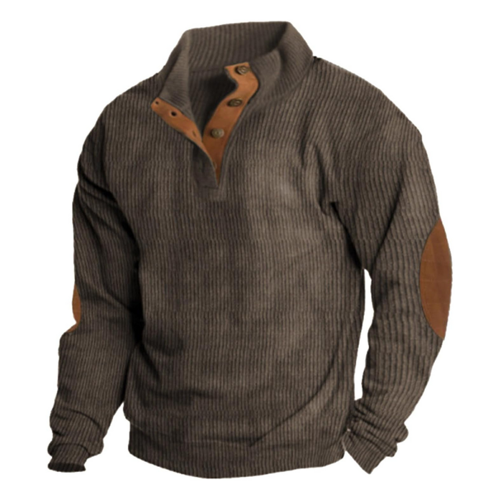 Maglione Collo Alto con Bottoni Uomo