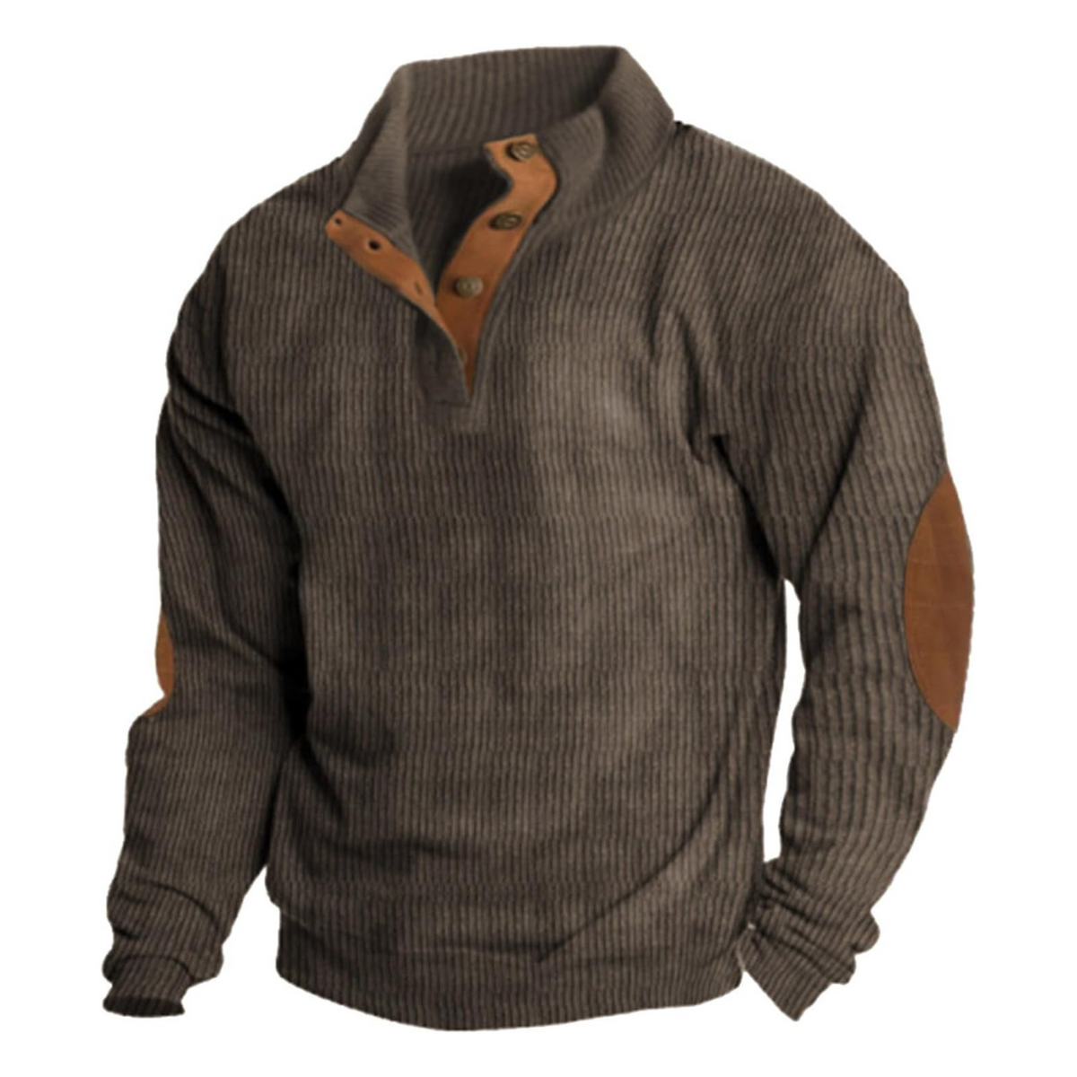 Maglione Collo Alto con Bottoni Uomo
