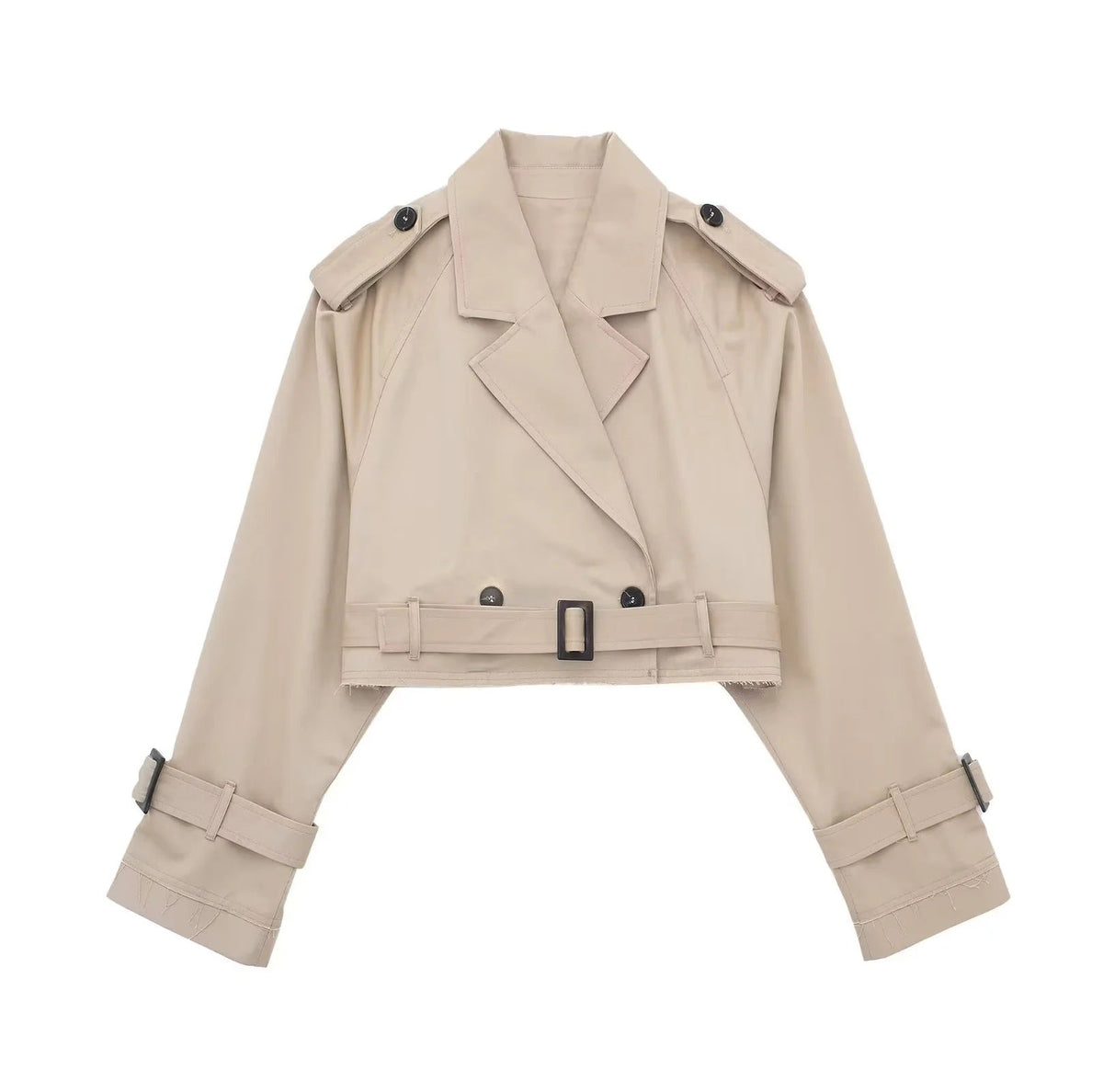 Trench Corto con Bottoni Donna