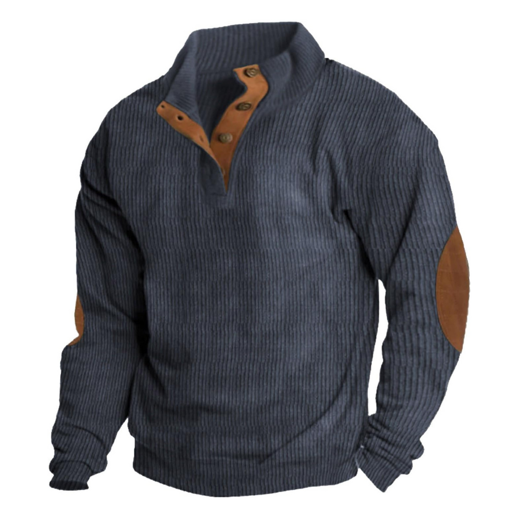 Maglione Collo Alto con Bottoni Uomo