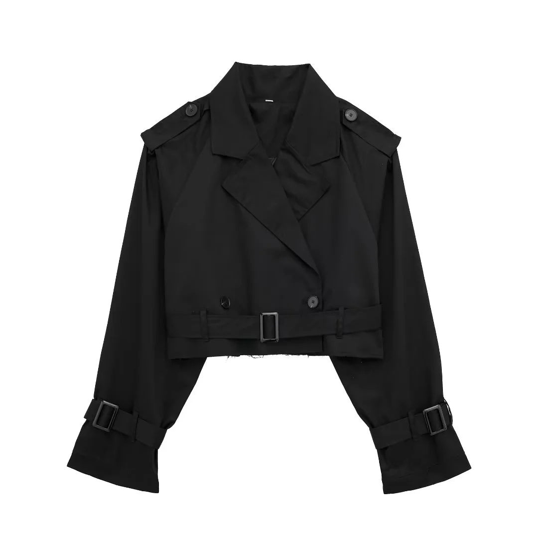 Trench Corto con Bottoni Donna