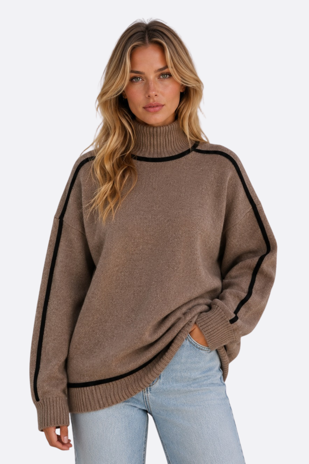 Maglione Dolcevita Oversize Donna