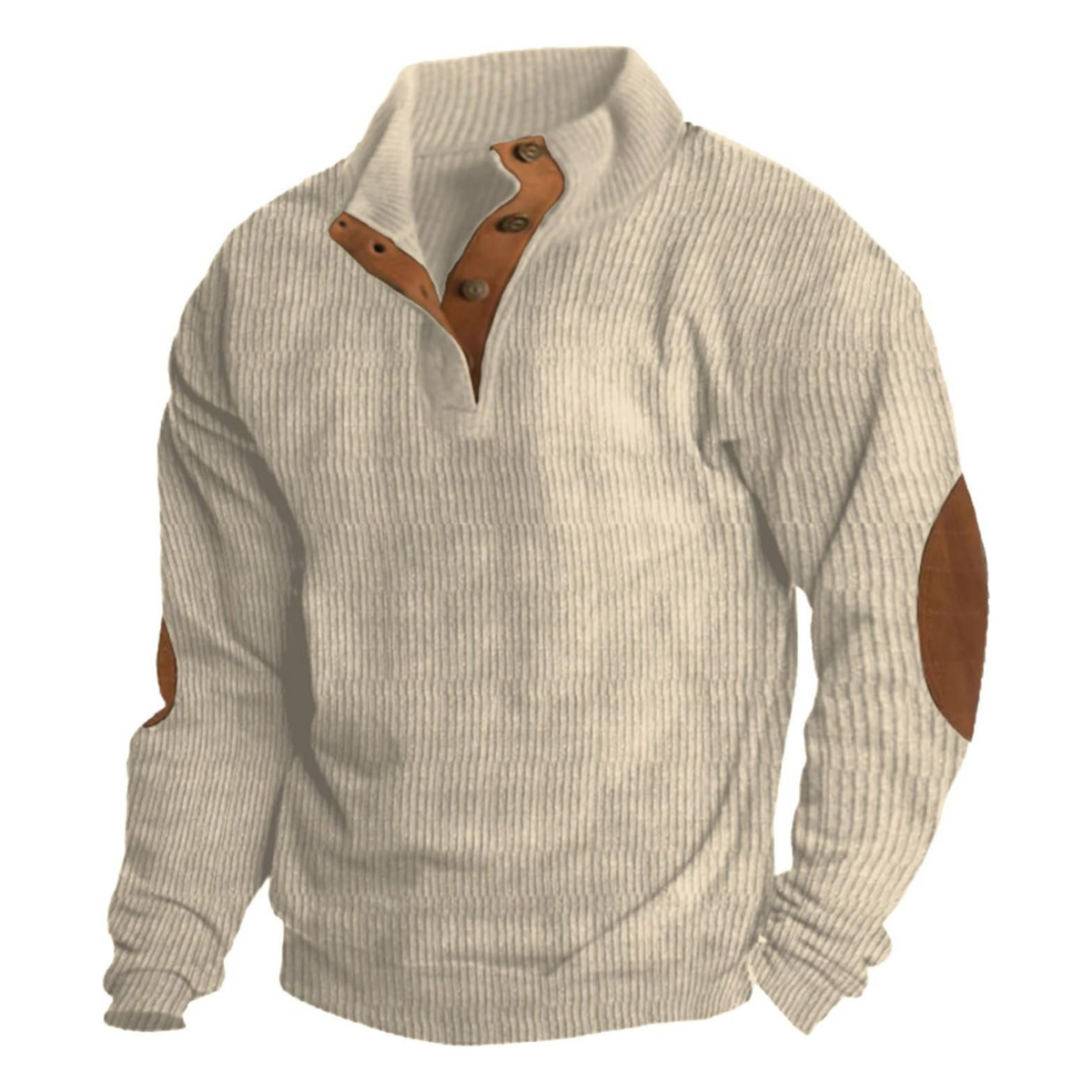 Maglione Collo Alto con Bottoni Uomo