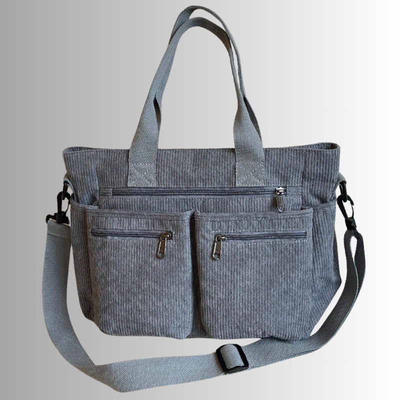 Borsa Tracolla Velluto Coste Donna