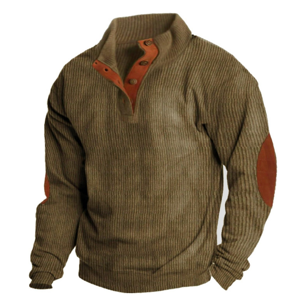 Maglione Collo Alto con Bottoni Uomo