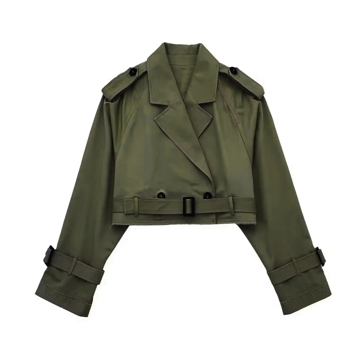 Trench Corto con Bottoni Donna