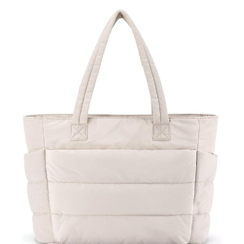 Borsa Tote Trapuntata con Zip Donna