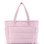 Borsa Tote Trapuntata con Zip Donna