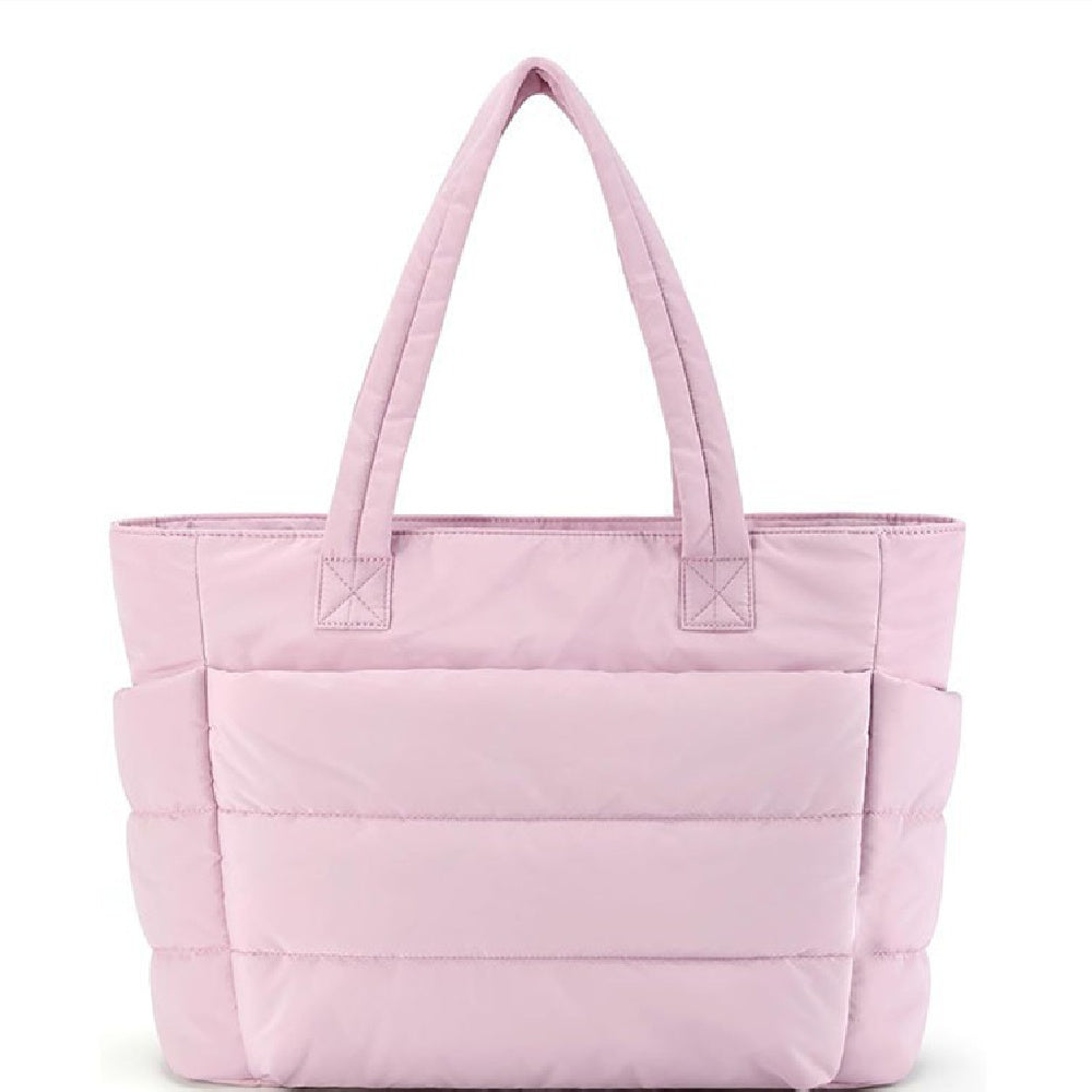Borsa Tote Trapuntata con Zip Donna
