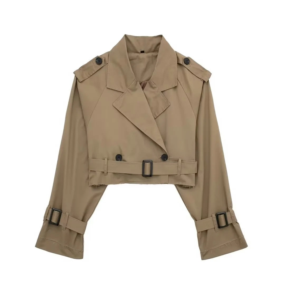Trench Corto con Bottoni Donna