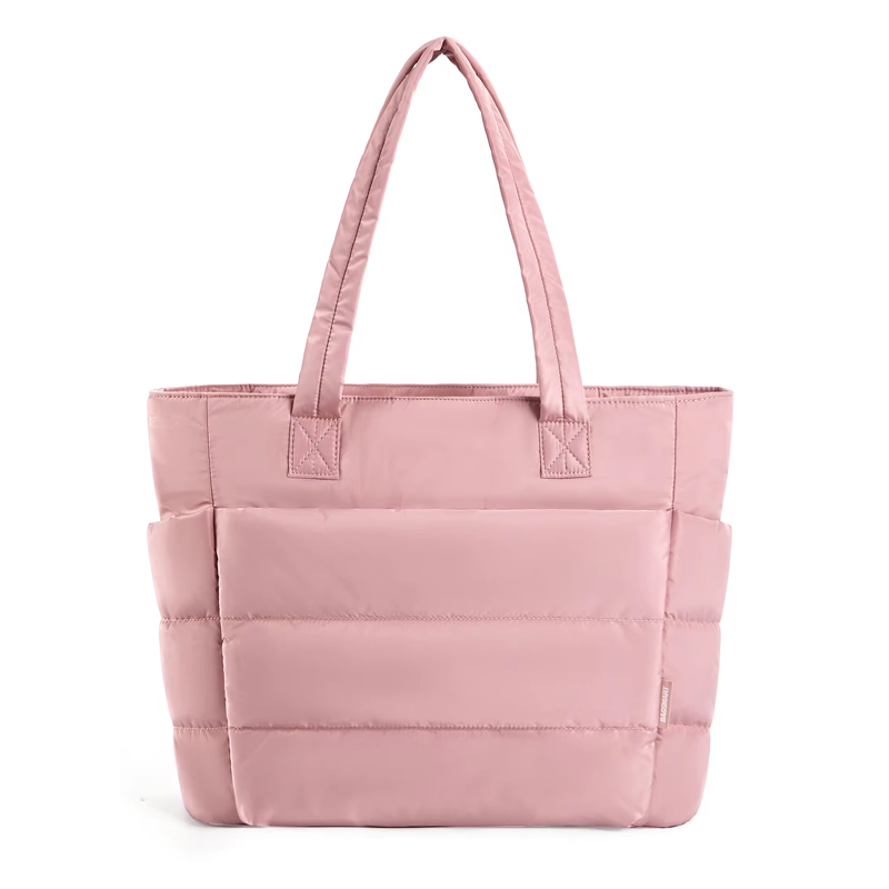 Borsa Tote Trapuntata con Zip Donna