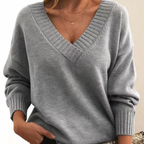 Maglione Scollo a V Morbido Donna