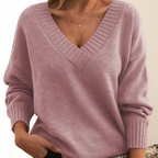 Maglione Scollo a V Morbido Donna