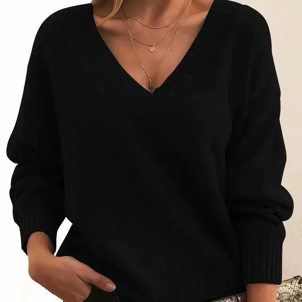 Maglione Scollo a V Morbido Donna