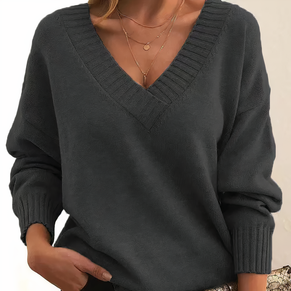 Maglione Scollo a V Morbido Donna