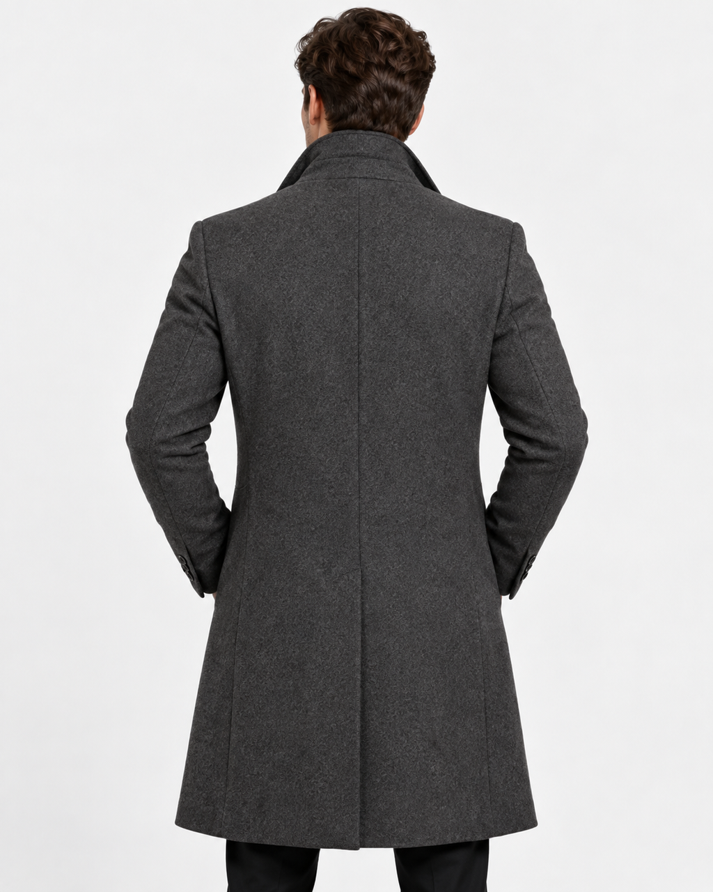 Cappotto Lungo Invernale Lana Uomo