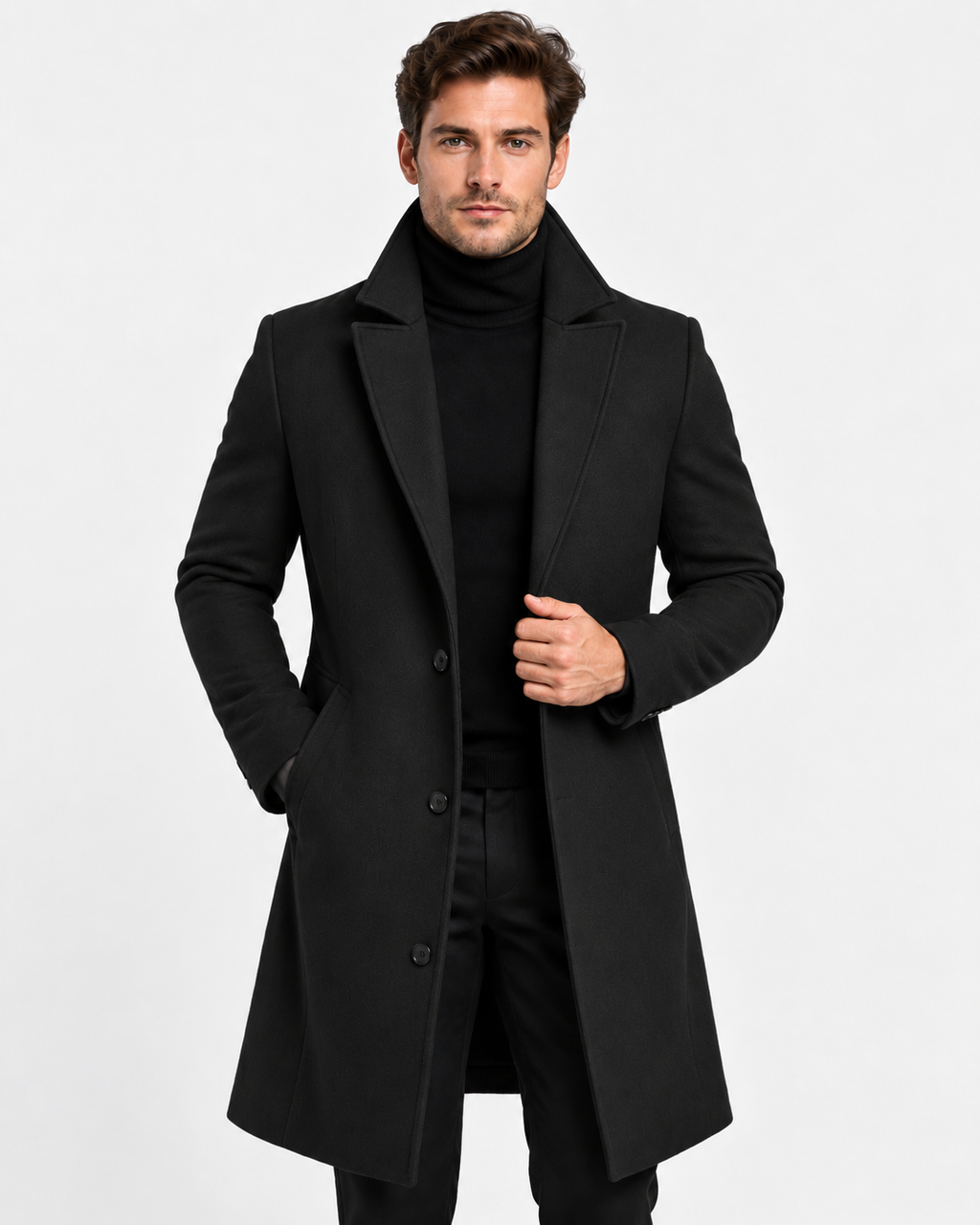 Cappotto Lungo Invernale Lana Uomo