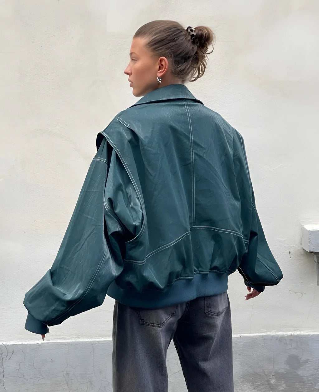 Giacca Ecopelle Oversize Donna