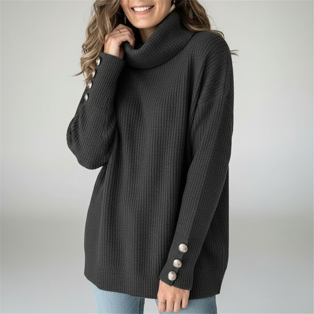 Maglione Dolcevita a Coste Donna