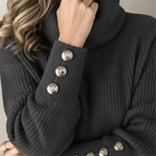 Maglione Dolcevita a Coste Donna