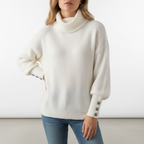 Maglione Dolcevita a Coste Donna