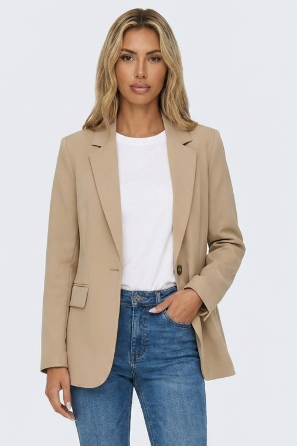 Blazer Lungo Dritto Un Bottone Donna