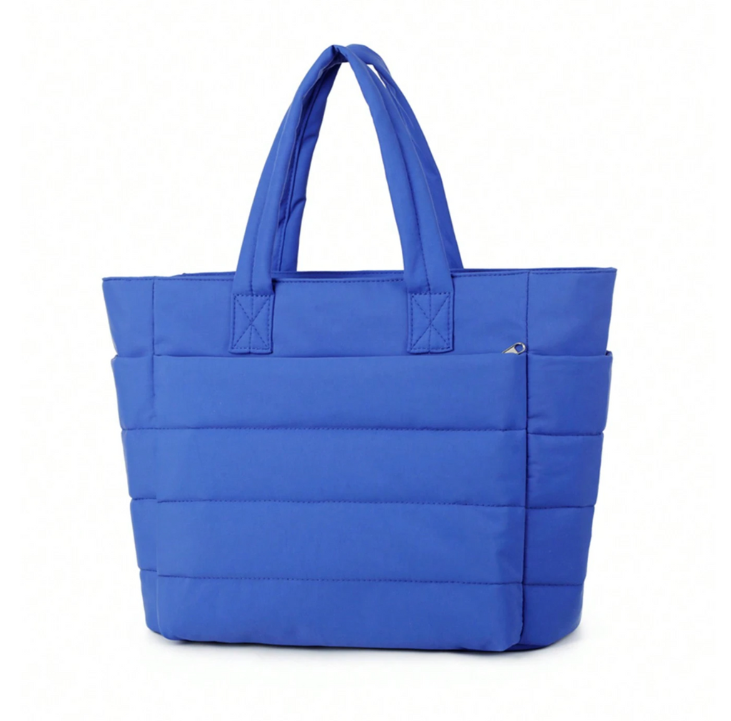 Borsa Tote Trapuntata con Zip Donna