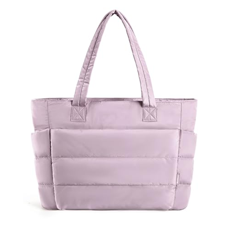 Borsa Tote Trapuntata con Zip Donna