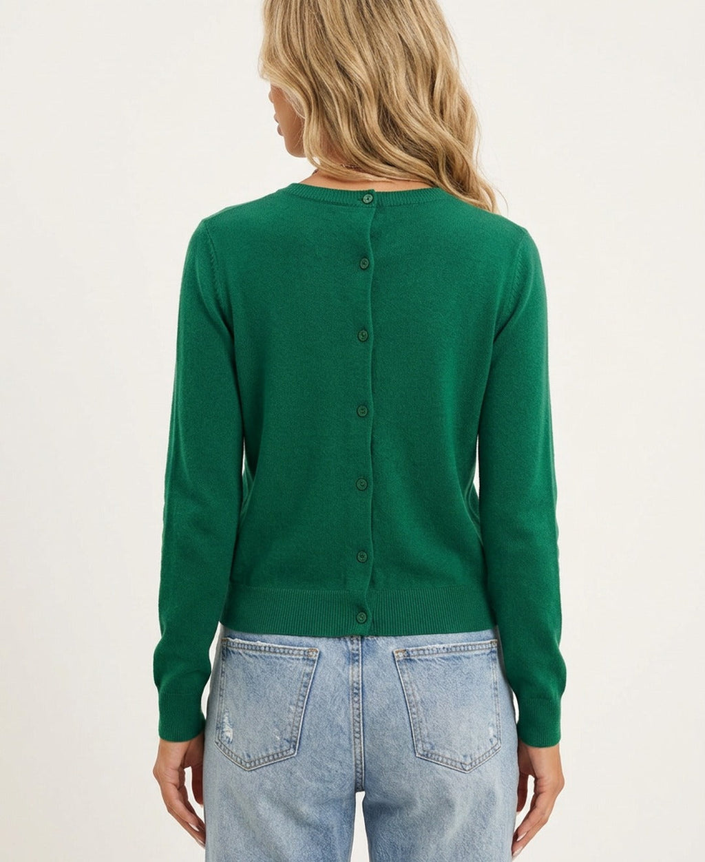 Cardigan Girocollo con Bottoni Donna