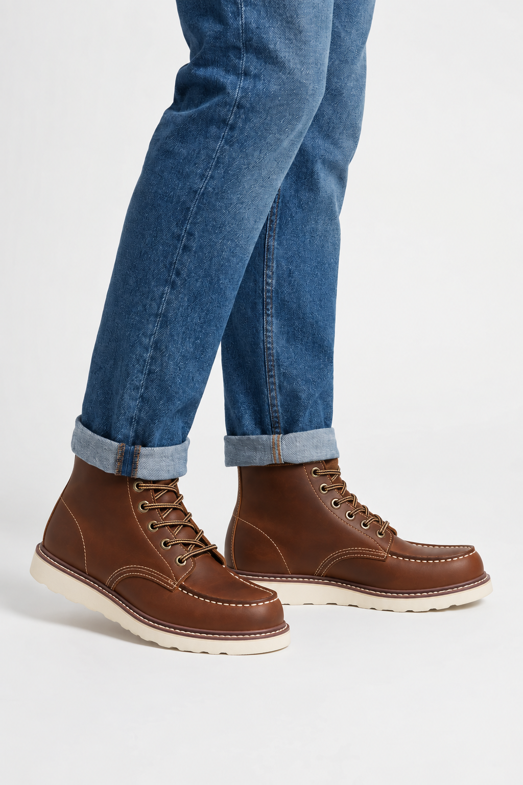 Stivaletti Stringati Suola in Crepe Uomo