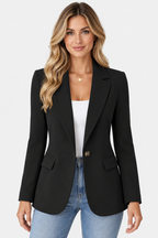Blazer Collo Sciallato Un Bottone Donna