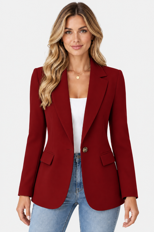 Blazer Collo Sciallato Un Bottone Donna