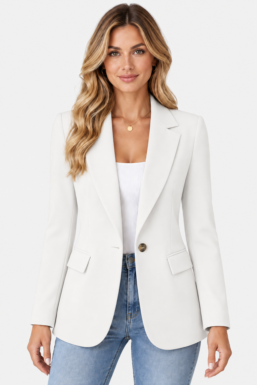 Blazer Collo Sciallato Un Bottone Donna
