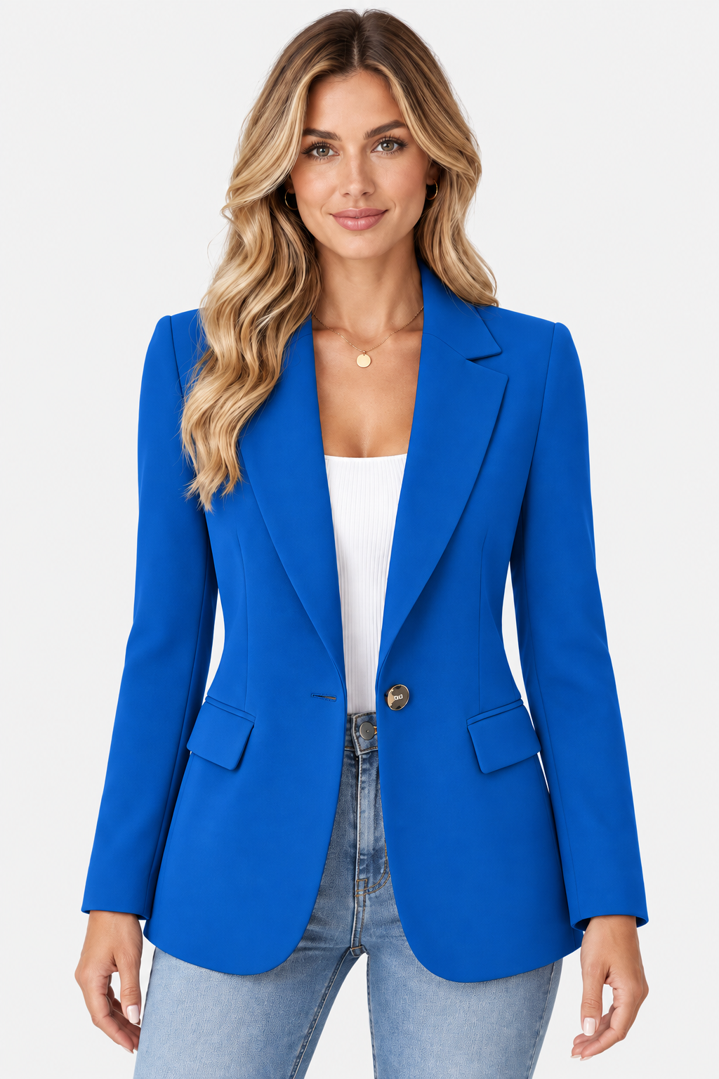 Blazer Collo Sciallato Un Bottone Donna