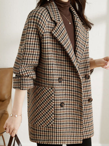 Blazer Oversize a Quadri Donna