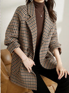 Blazer Oversize a Quadri Donna