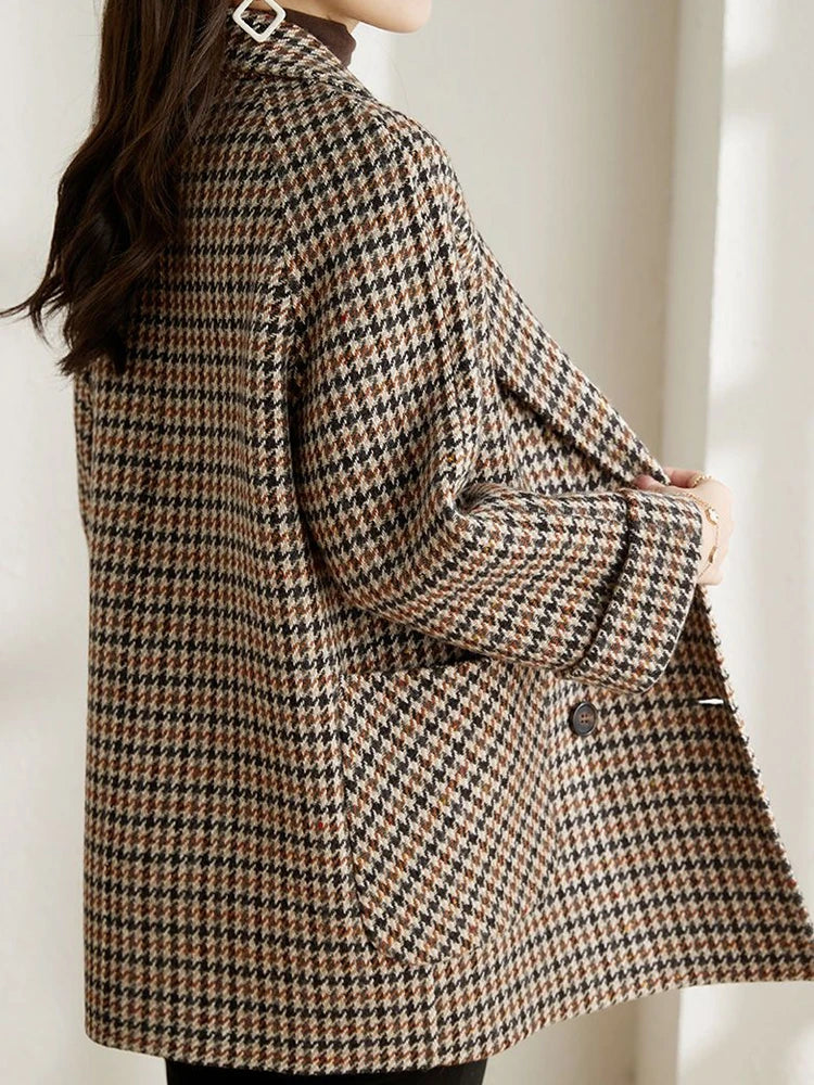 Blazer Oversize a Quadri Donna