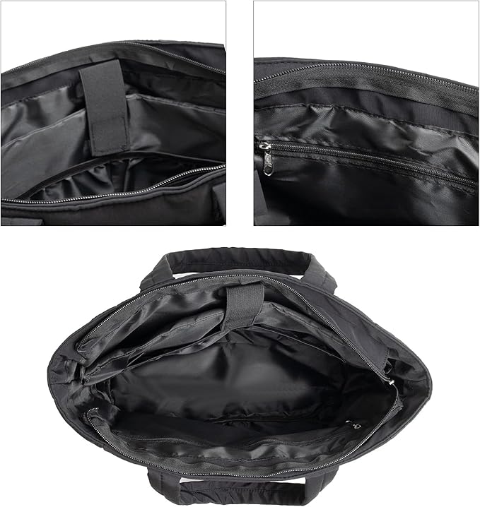 Borsa Tote Trapuntata con Zip Donna