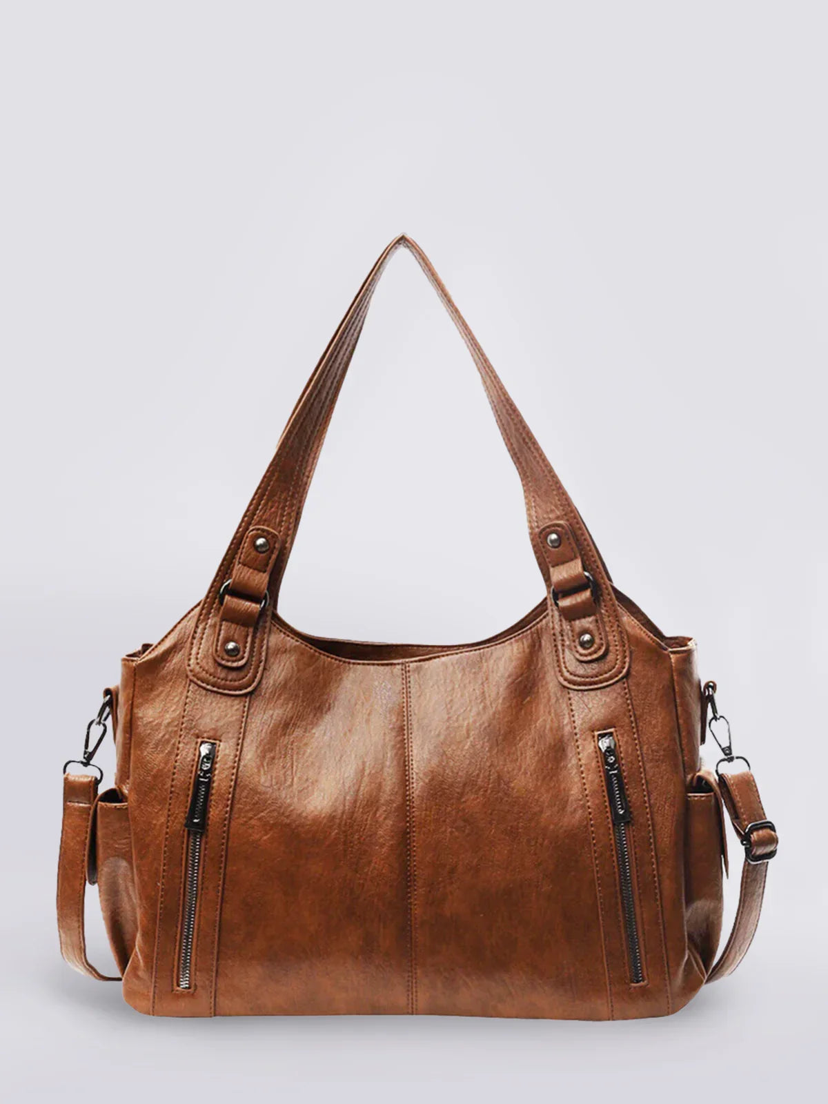 Borsa Tracolla Ecopelle con Zip Donna